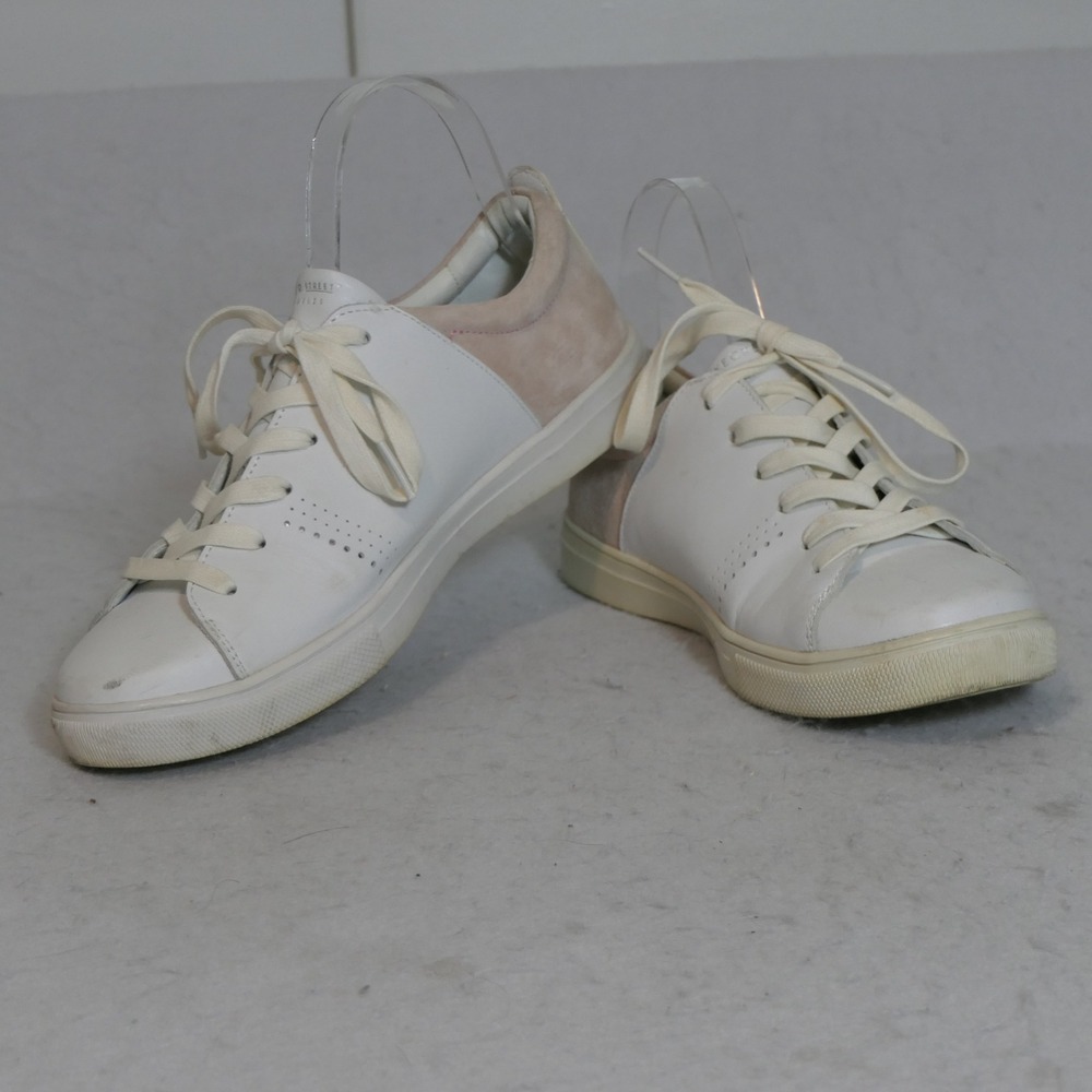 Skecher Street Women Sneakers 7.5 White Pink Leather 73480 Streetwear Clean Girl